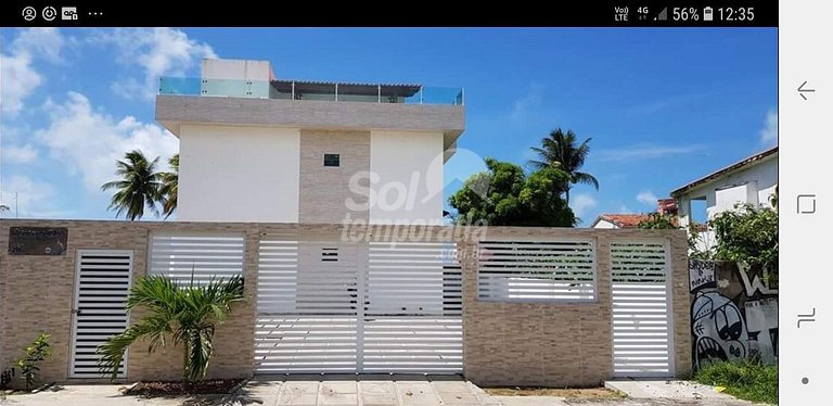 FLAT TÉRREO 101 Beira Mar da Praia de Maria Farinha. Bloco R