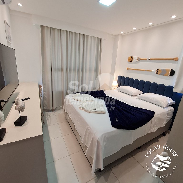Flat Super Luxo com 2 quartos e vista incrível no Eco Resort