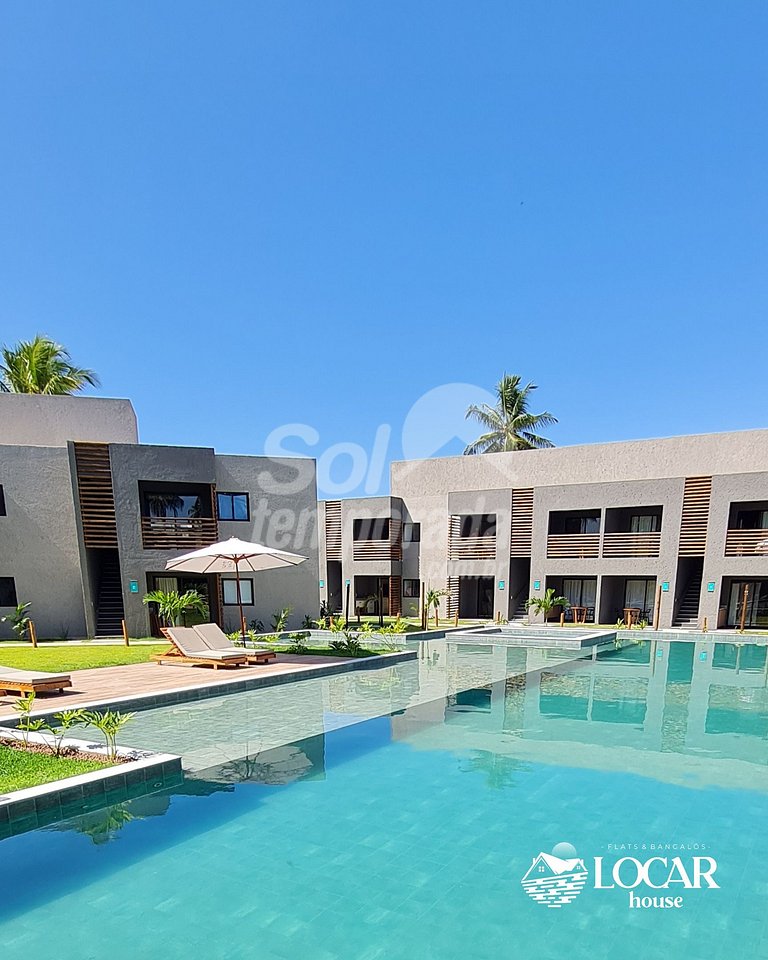 Flat super luxo com 2 suítes no Manatee - Patacho - Milagres