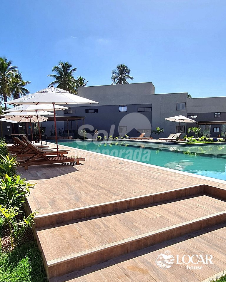 Flat super luxo com 2 suítes no Manatee - Patacho - Milagres