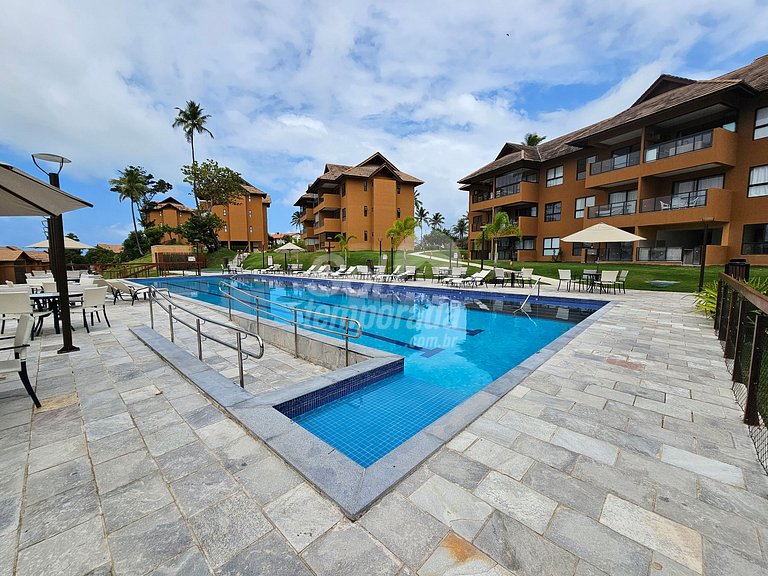 Flat Super Luxo com 2 quartos e vista incrível no Eco Resort