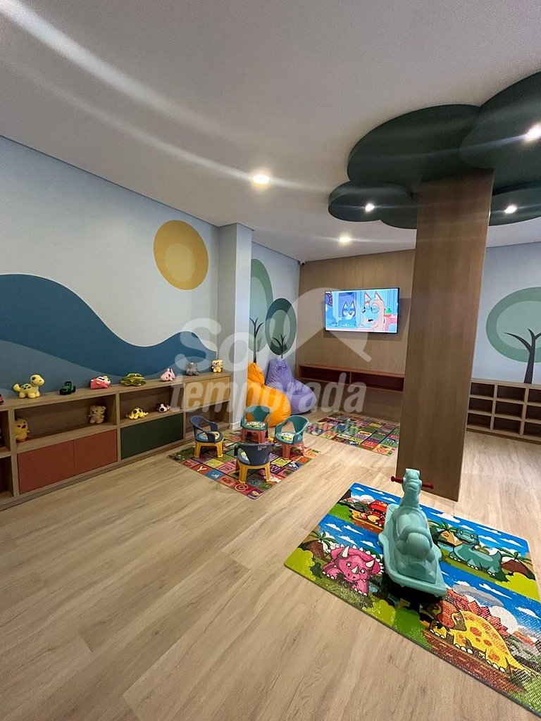 Flat Super Luxo com 2 quartos e vista incrível no Eco Resort